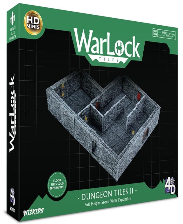 Warlock Tiles Dungeon Tiles II Full Height Stone Walls Expansion