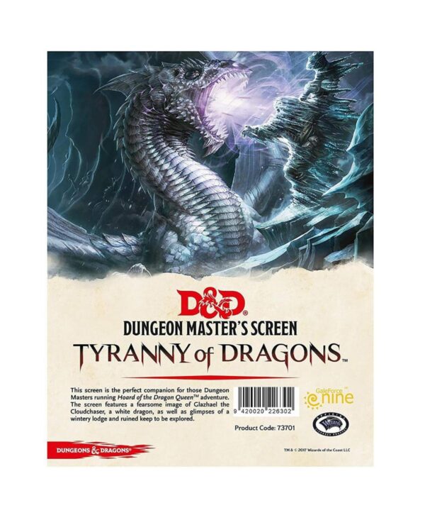 Tyranny of Dragons Tabletop RPG DM Screen Dungeons & Dragons