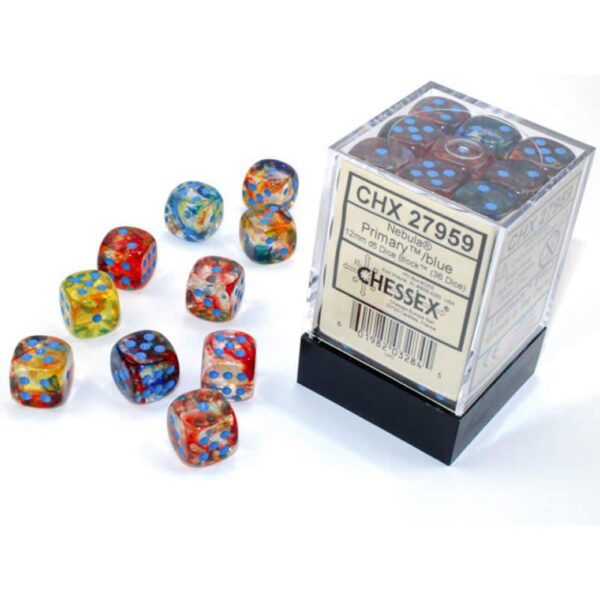 Chessex Manufacturing CHX27959 12 mm D6 Cube Luminary Nebula Dice